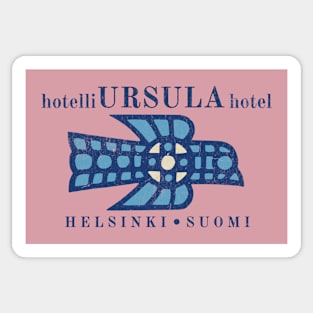 Vintage Hotel Matchbook Hotelli Ursula Helsinki Finland Sticker